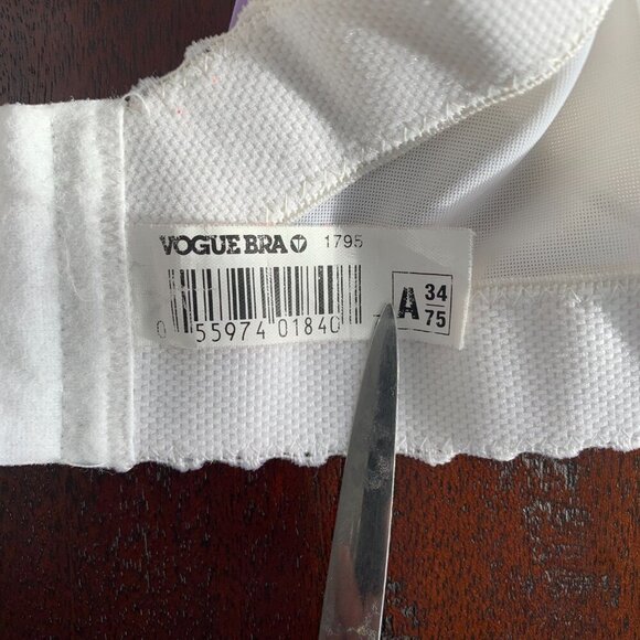 Vintage Vogue Bra White Sheer Lace Corset Crop Bustier Top - Picture 5 of 9